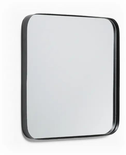 Marco, Väggspegel, svart, H40x40x3 cm